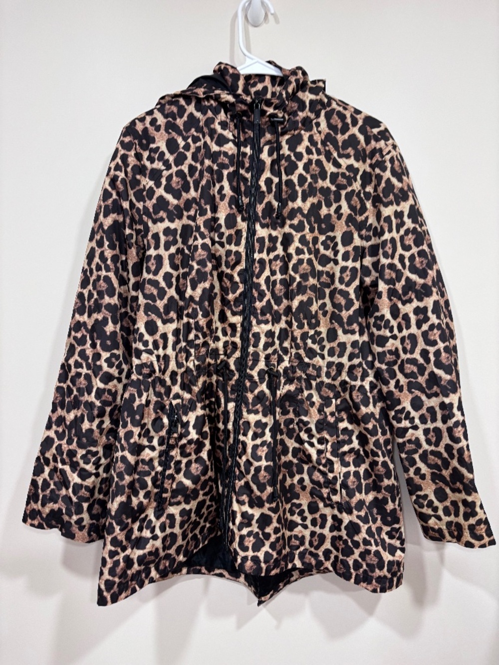 WOMEN'S JONES NEW YORK LIGHTWEIGHT LEOPARD JACKET SIZE XL